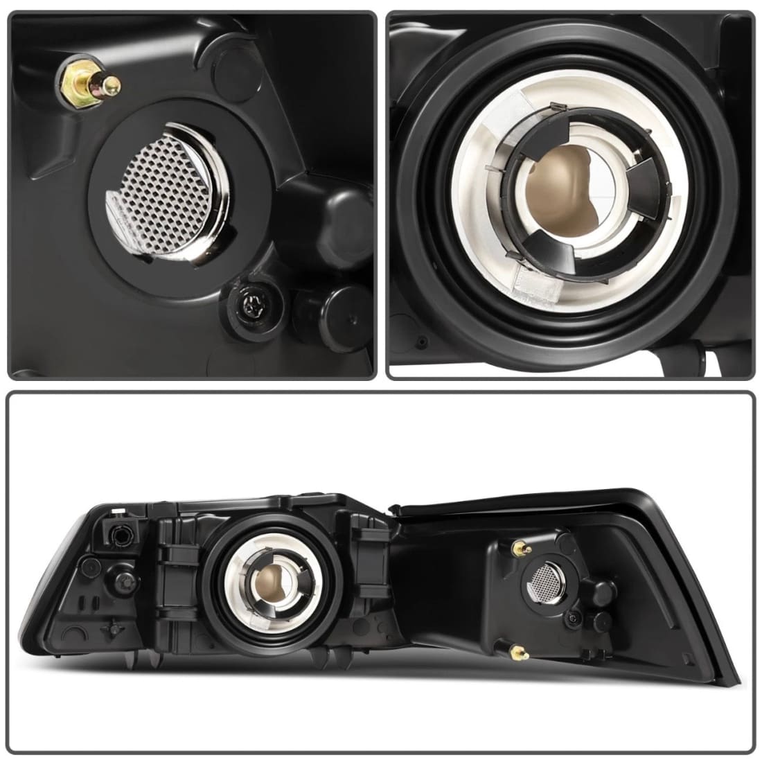 1999-2004 Mustang Clear Corner Headlight Assembly (Pair)