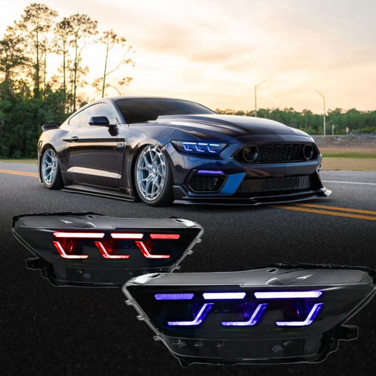 2015-2017 Mustang S650 Style Headlight RGB