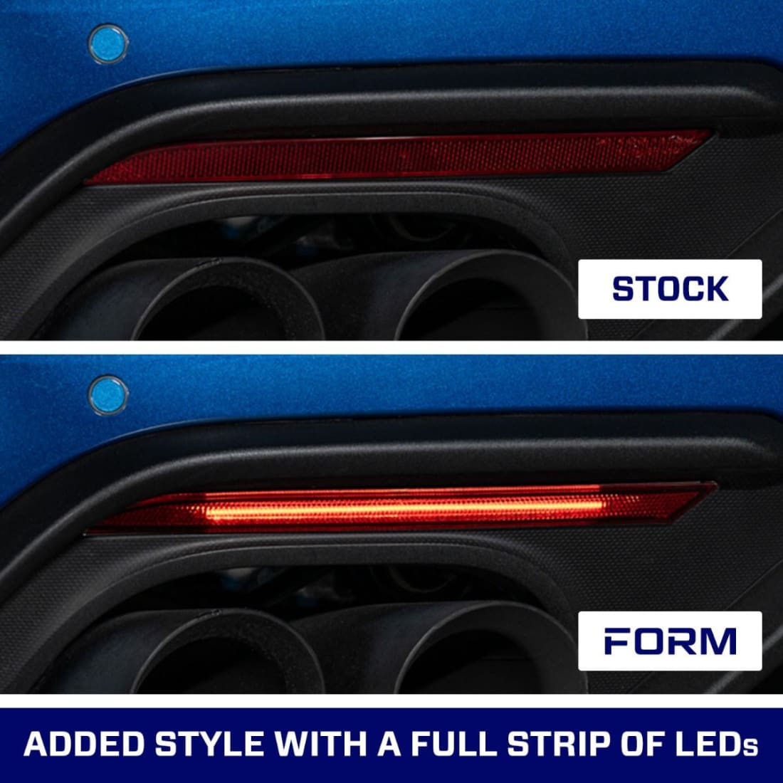2018-2023 Mustang Form Lighting LED Rear Reflectors - Red