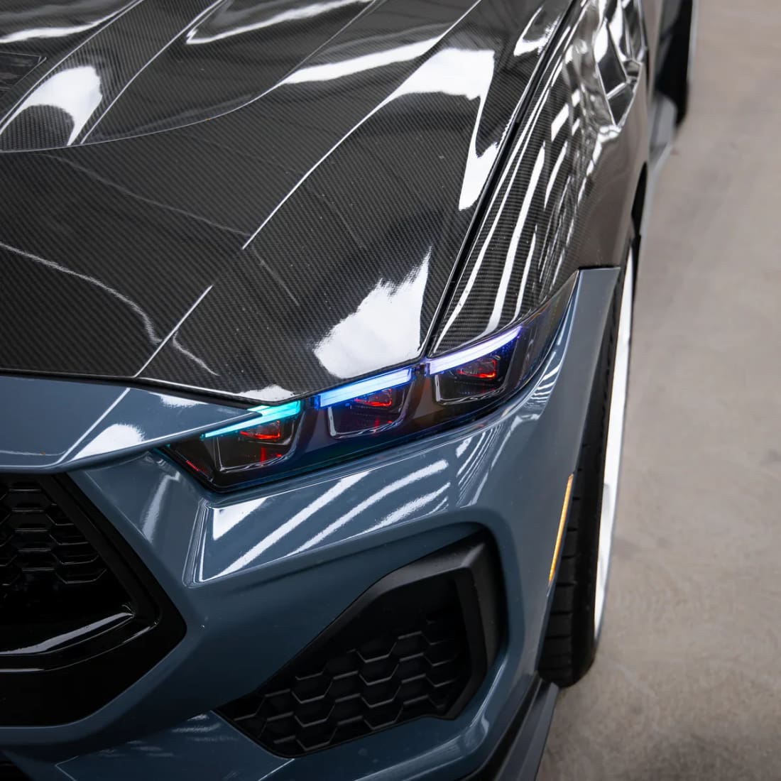 2024 + Mustang S650 RGB Headlights - Dark Horse Black