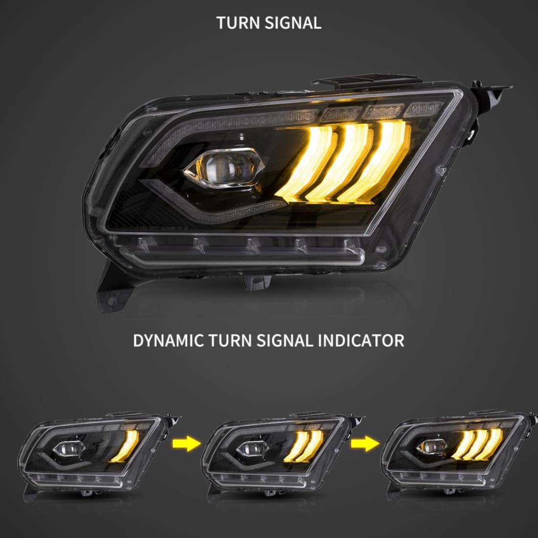 2010-2014 Mustang VLAND LED Projector Headlights