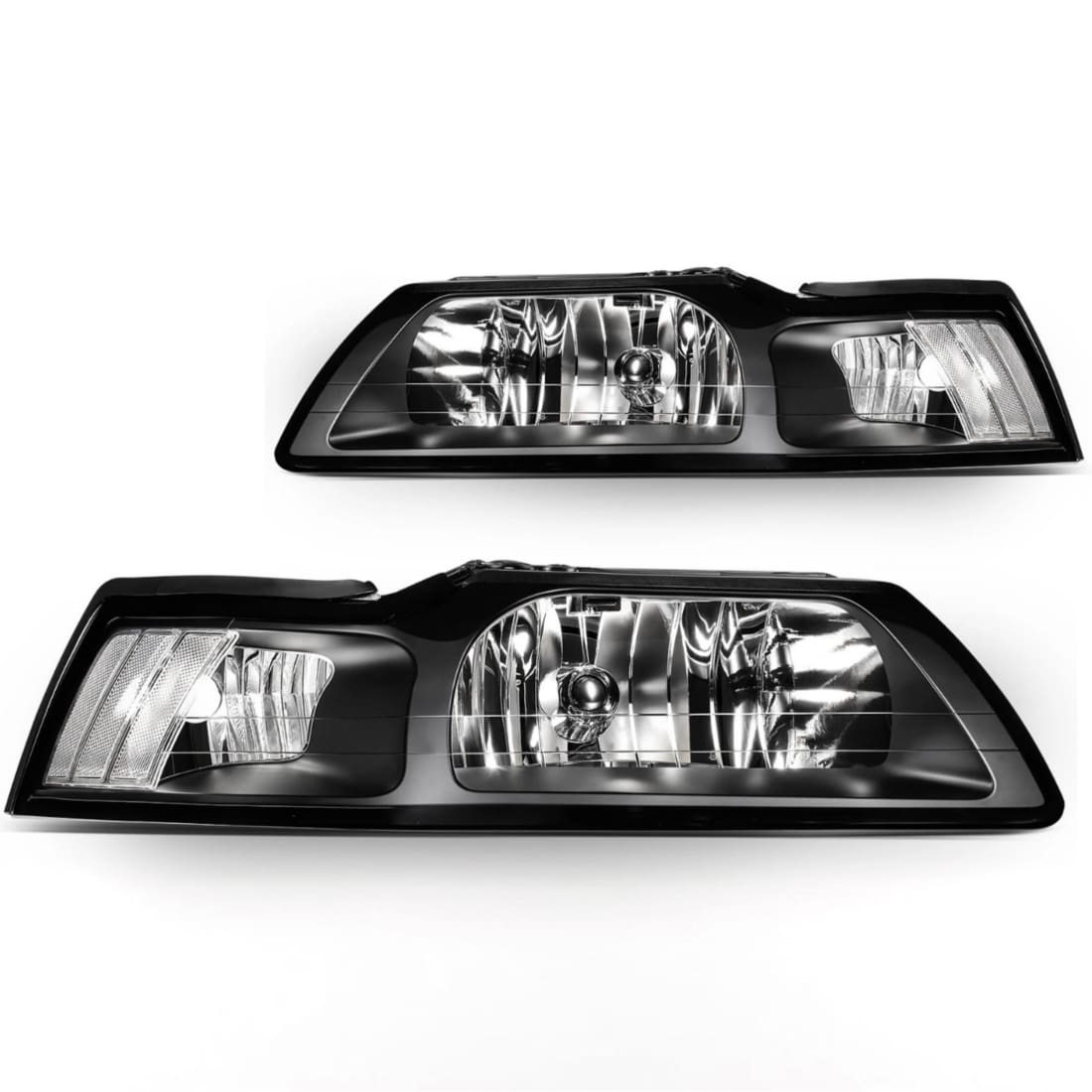 1999-2004 Mustang Clear Corner Headlight Assembly (Pair)