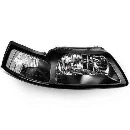 1999-2004 Mustang Clear Corner Headlight Assembly (Pair)