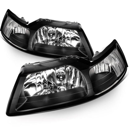 1999-2004 Mustang Clear Corner Headlight Assembly (Pair)