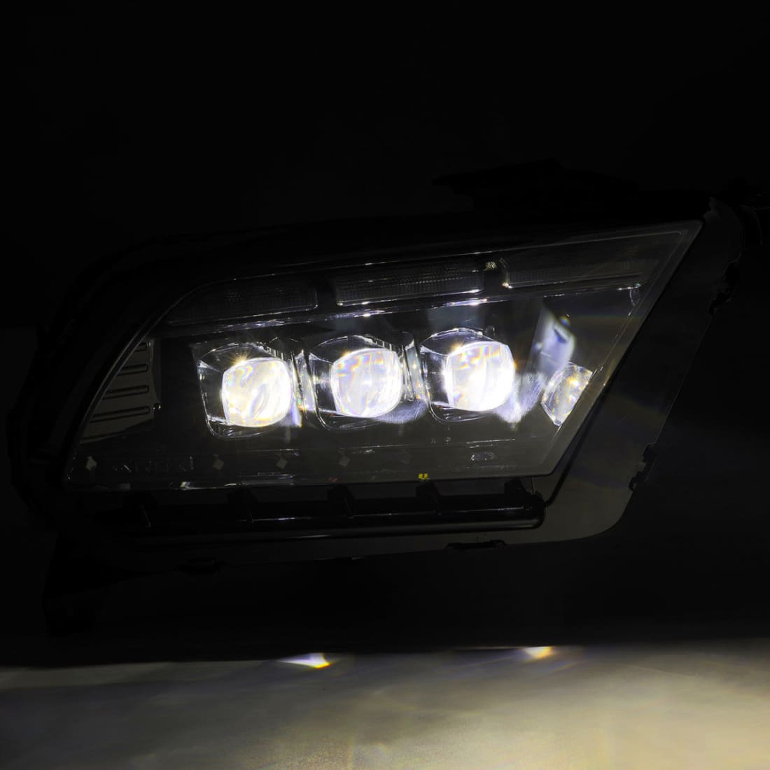 2013-2014 Mustang Alpharex MKII NOVA-Series LED Projector Headlights Alpha Black