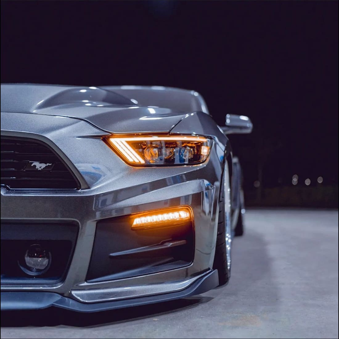2015-2017 Mustang / 2018-2020 Mustang Shelby GT350/500 NOVA-Series LED Projector Headlights Black