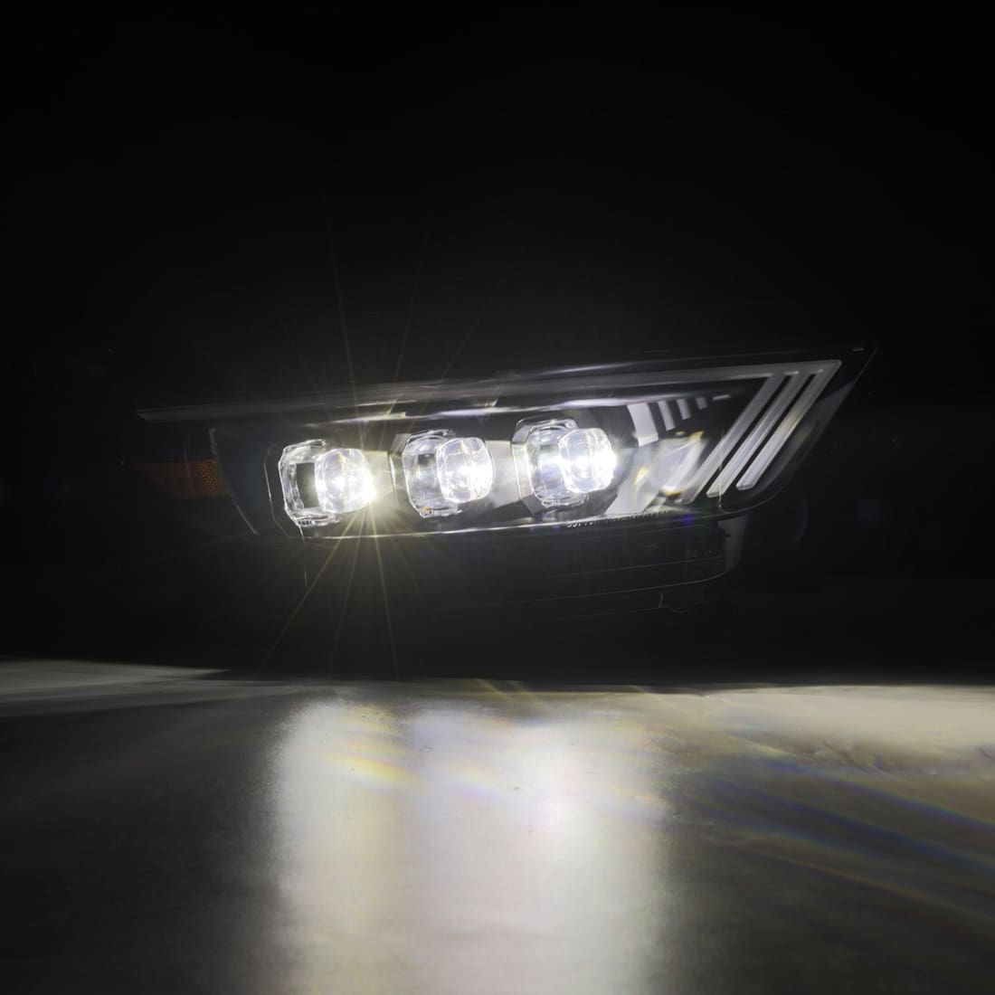 2015-2017 Mustang / 2018-2020 Mustang Shelby GT350/500 NOVA-Series LED Projector Headlights Black