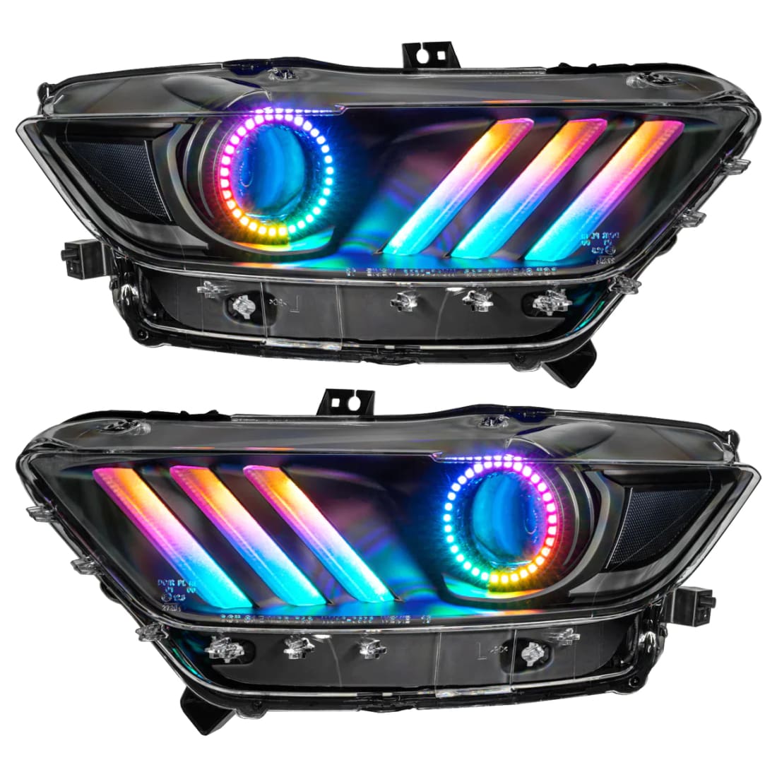 2015-2017 Mustang ORACLE Pre-Assembled Black Series ColorSHIFT Headlights