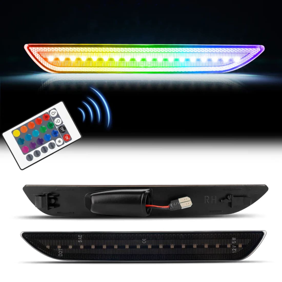 2015-2023 Mustang RGB LED Rear Sidemarkers