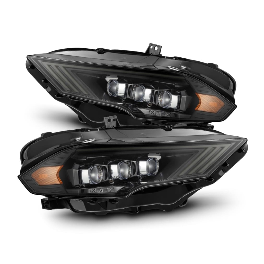 2018+ Mustang AlphaRex NOVA-Series LED Projector Headlights Alpha-Black