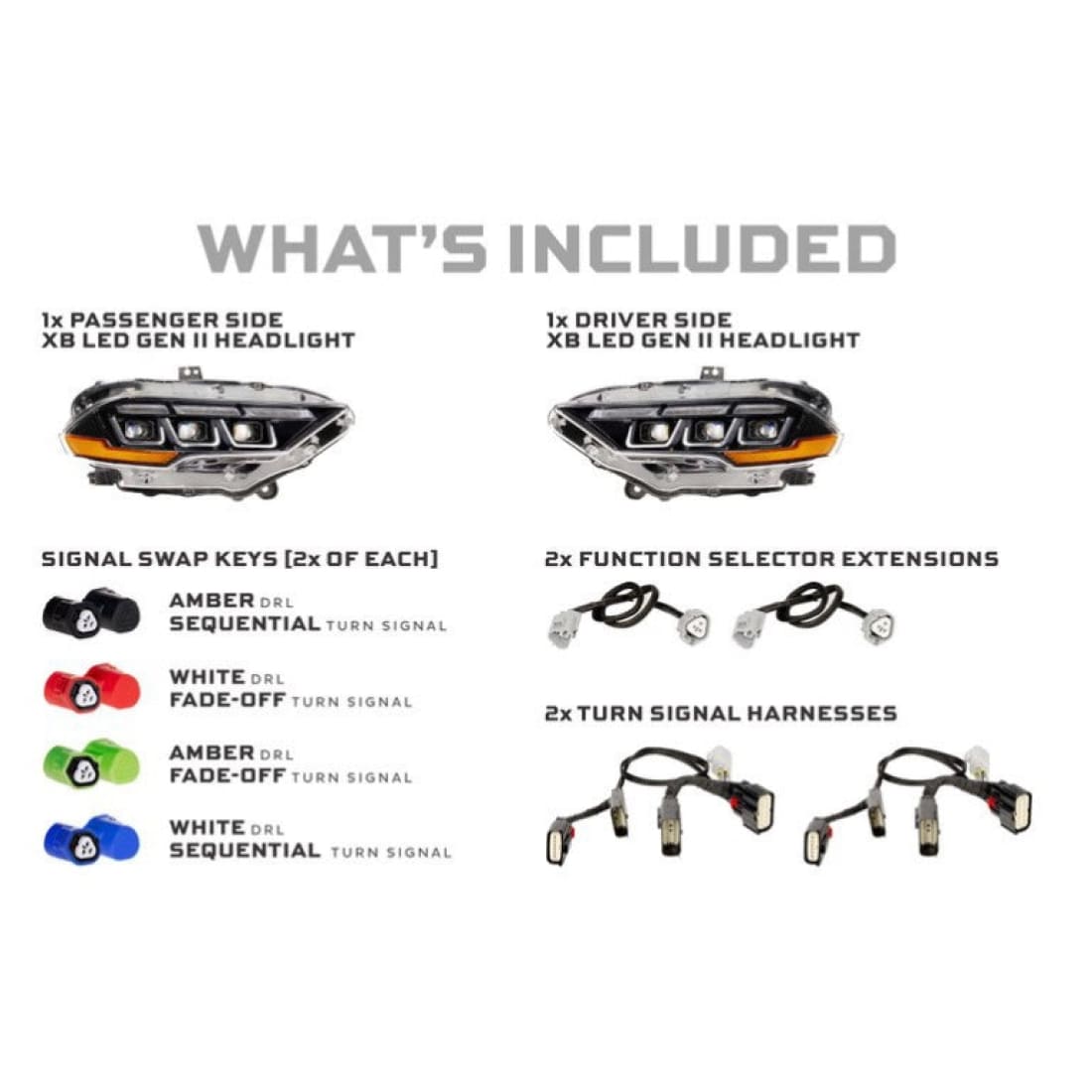 2018-2023 Mustang Morimoto XB LED Headlights Gen II