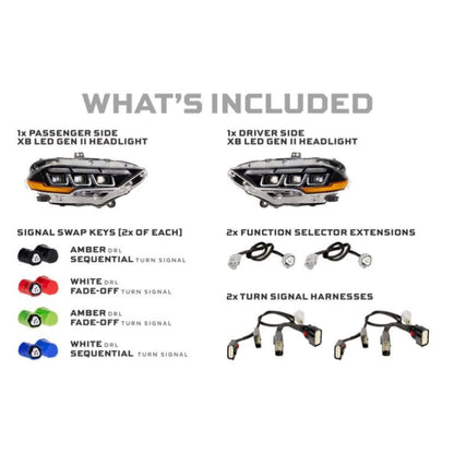 2018-2023 Mustang Morimoto XB LED Headlights Gen II