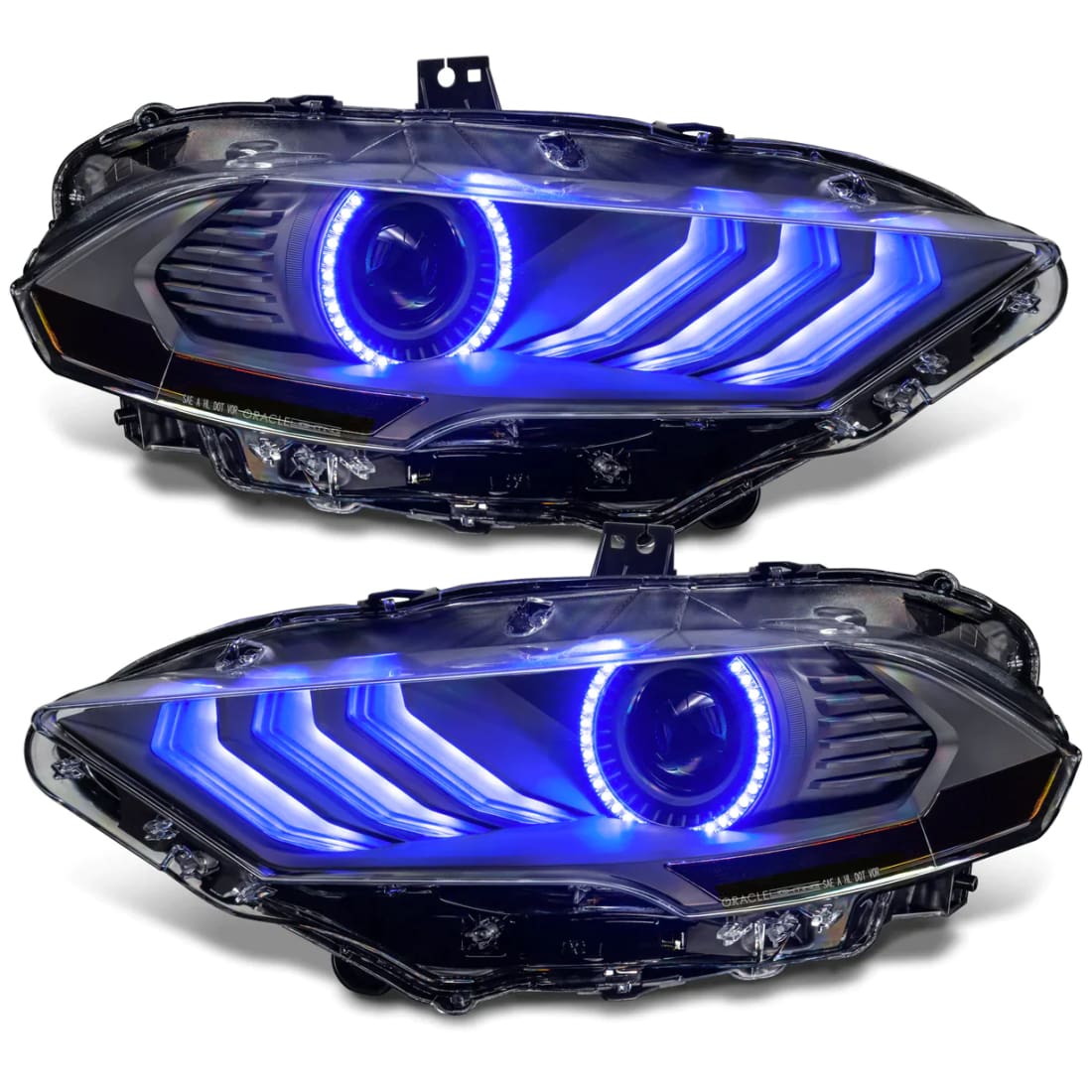 2018-2023 Mustang ORACLE Pre-Assembled Black Series ColorSHIFT Headlights
