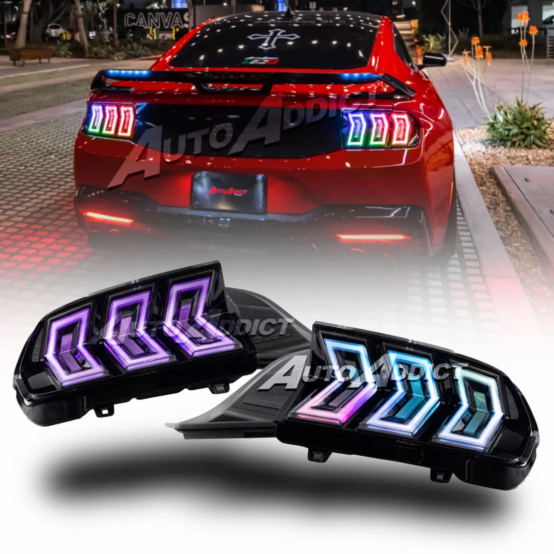 2024-2026 Mustang S650 Heritage-X™ RGB Taillights Amber Turn Signal Sequential w/ Animation