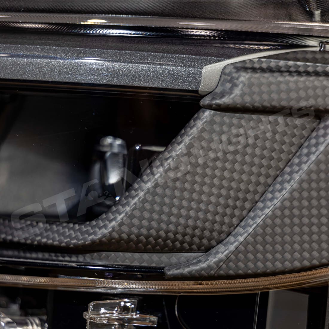 2024+ Ford Mustang S650 Carbon Series Headlights - Pre-Preg Dry Carbon Fiber