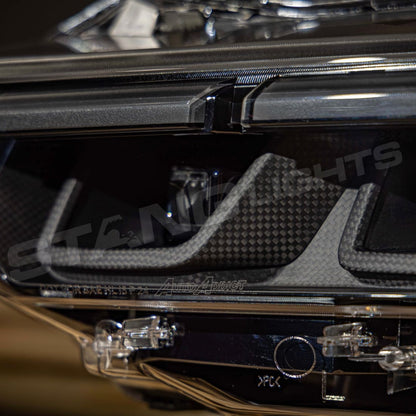 2024+ Ford Mustang S650 Carbon Series Headlights - Pre-Preg Dry Carbon Fiber