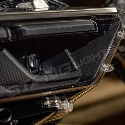 2024+ Ford Mustang S650 Carbon Series Headlights - Pre-Preg Dry Carbon Fiber