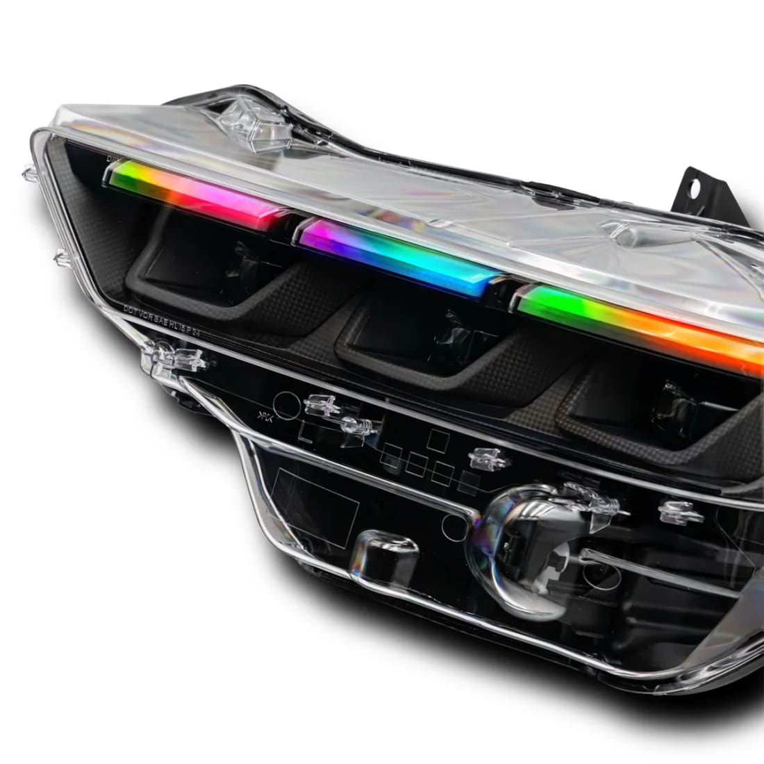 2024+ Ford Mustang S650 RGB Carbon Series Headlights - Pre-Preg Dry Carbon Fiber