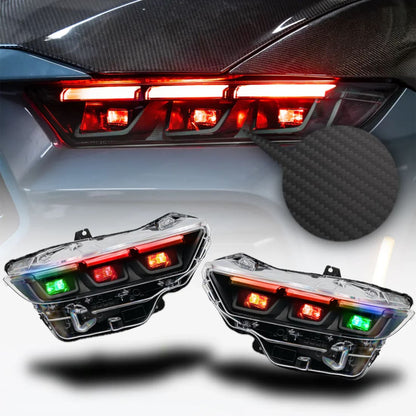 2024+ Ford Mustang S650 RGB Carbon Series Headlights - Pre-Preg Dry Carbon Fiber