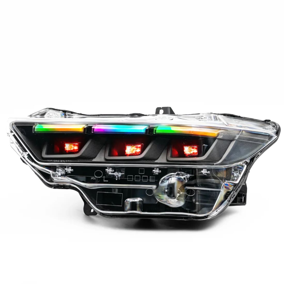 2024+ Ford Mustang S650 RGB Carbon Series Headlights - Pre-Preg Dry Carbon Fiber