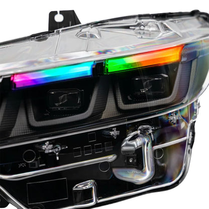 2024+ Ford Mustang S650 RGB Carbon Series Headlights - Pre-Preg Dry Carbon Fiber