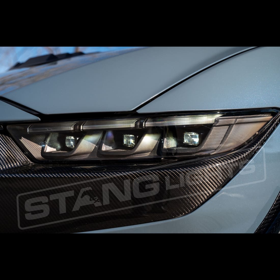 2024+ Mustang S650 Carbon Series Headlights - Pre-Preg Dry Carbon Fiber