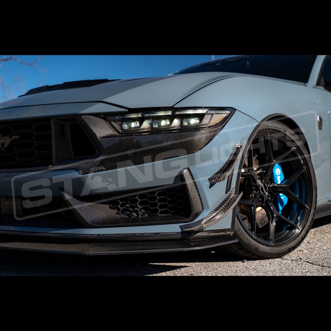2024+ Mustang S650 Carbon Series Headlights - Pre-Preg Dry Carbon Fiber