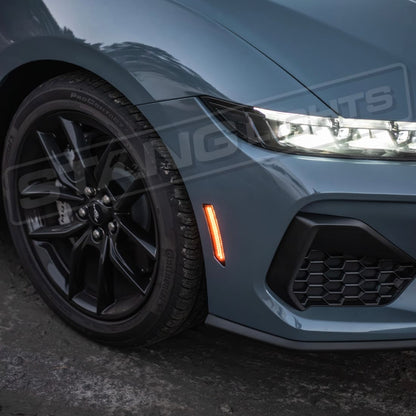 2024+ Mustang S650 Dynamic Amber/Red LED Sidemarkers Full Set (Front/Rear)