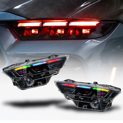 2024+ Mustang S650 RGB Headlights - Dark Horse Black