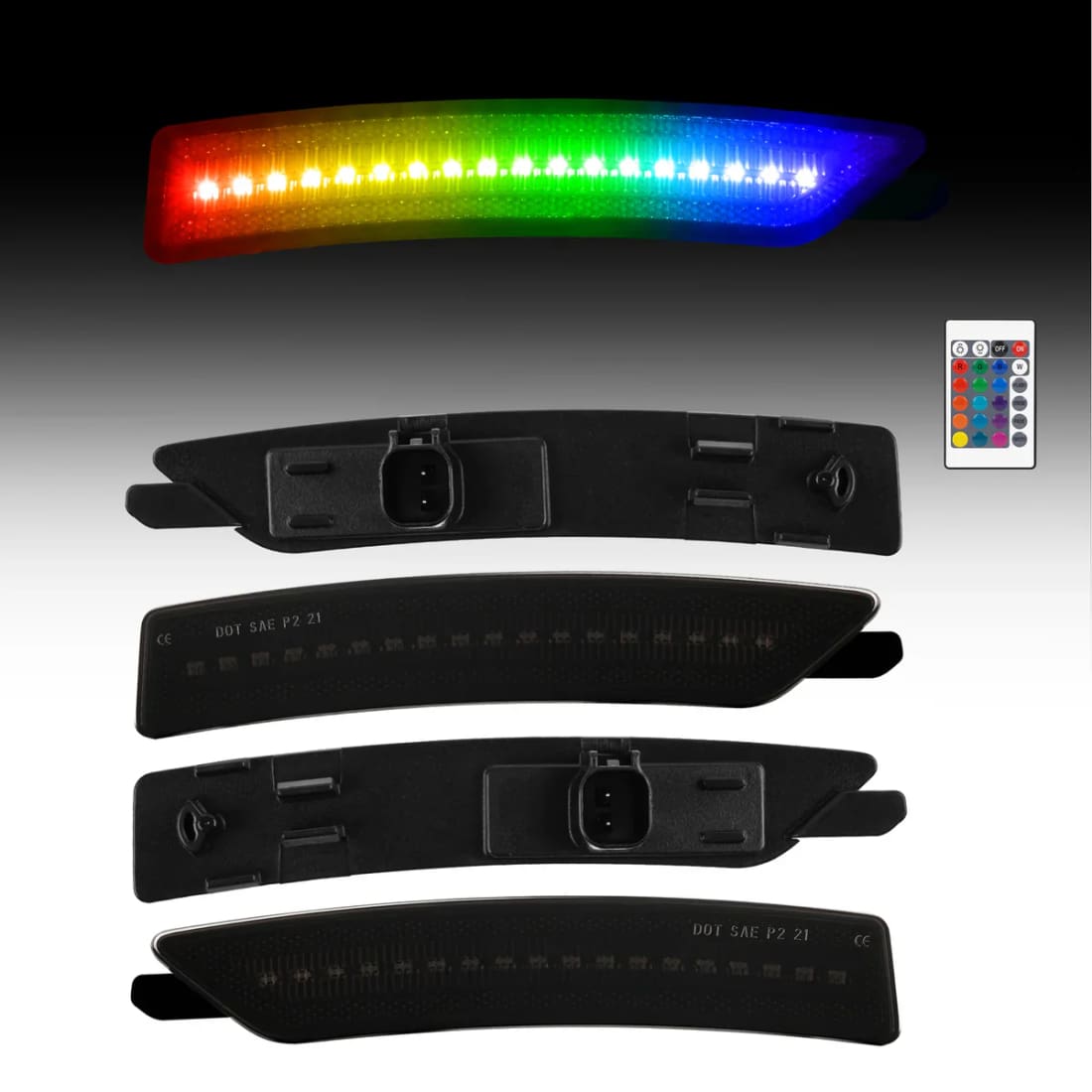 2024+ Mustang S650 RGB LED Sidemarkers (Front & Rear)