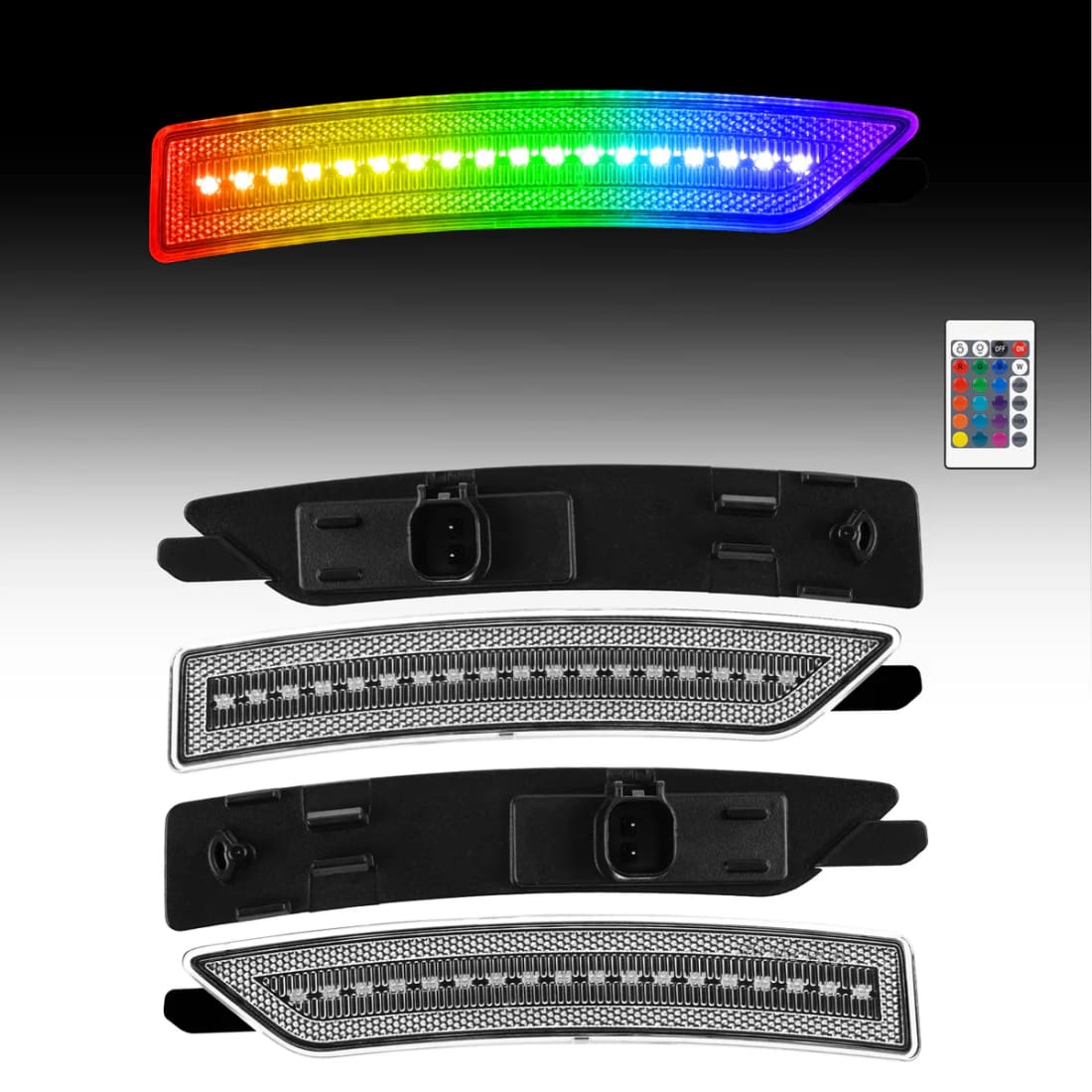 2024+ Mustang S650 RGB LED Sidemarkers (Front & Rear)