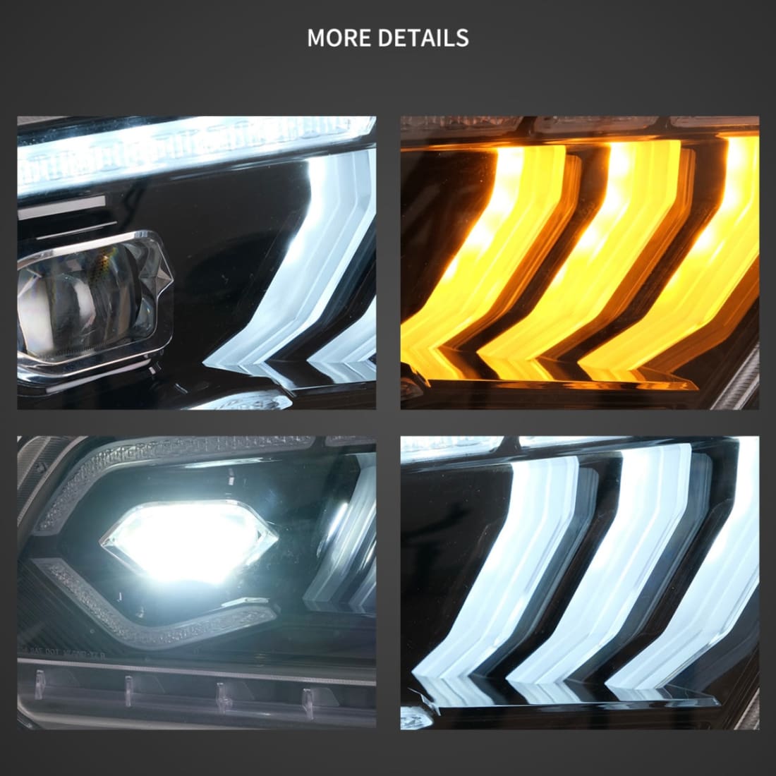 2010-2014 Mustang VLAND LED Projector Headlights